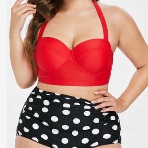 NEW Polka Dot Halter High Waisted 50s Bikini